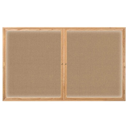 United Visual Products Triple Door Indoor Enclosed Easy Tack Bo UV335EZ-GREY-BRONZE